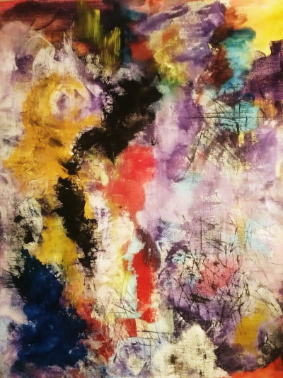 mental health and creating abstract painting