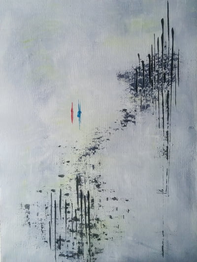 subtle colours abstract painting