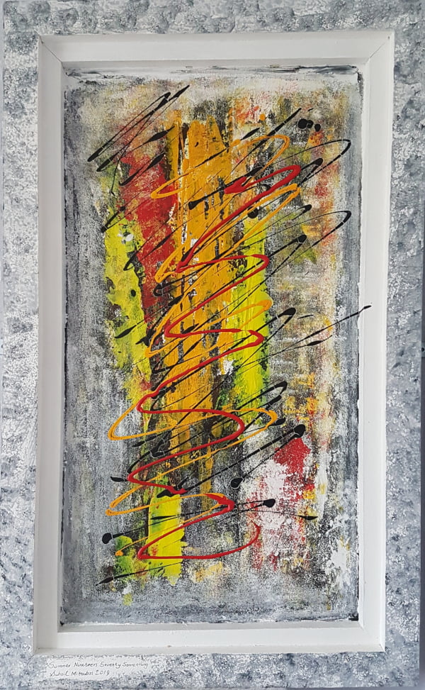 contemporary abstract painting on mdf