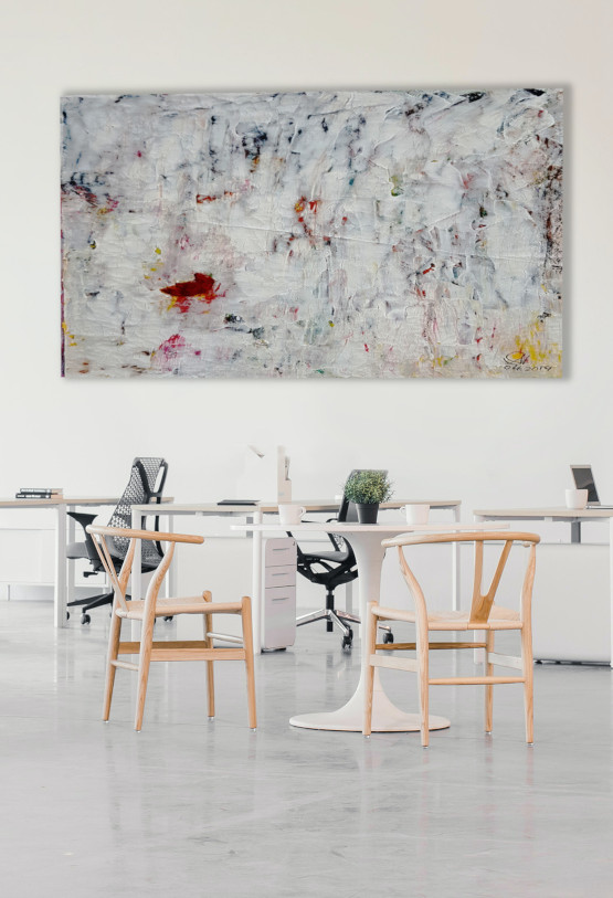 large abstract painting for corporate office by mitoubsi ezeeart