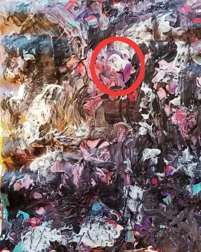 pareidolia in abstract art bird image example by ezeeart