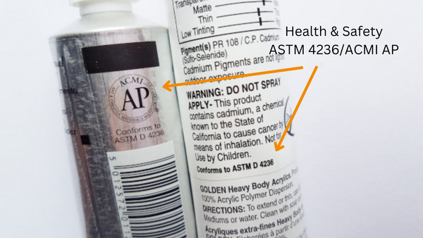 Paint tube label ASTM 4236 or ACMI AP by ezeeart